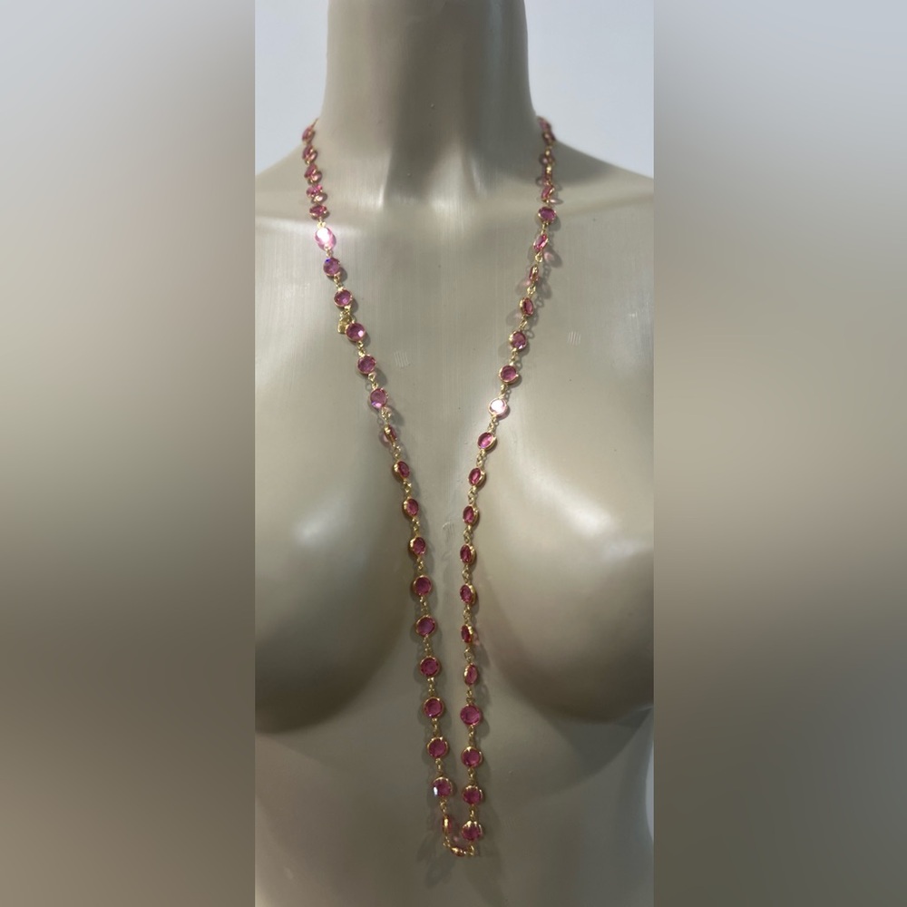 Swarovski signed necklace 36”